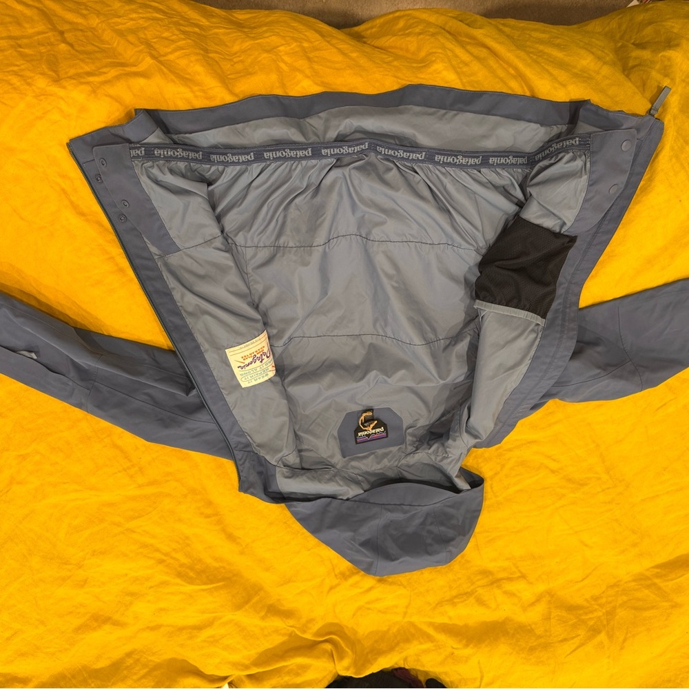 Patagonia Kids Goretex Snowboard Ski Blue Storm Shift Jacket Medium 10 Yr Recco - Picture 3 of 10